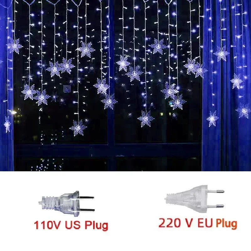 Snowflakes  Curtain Garland