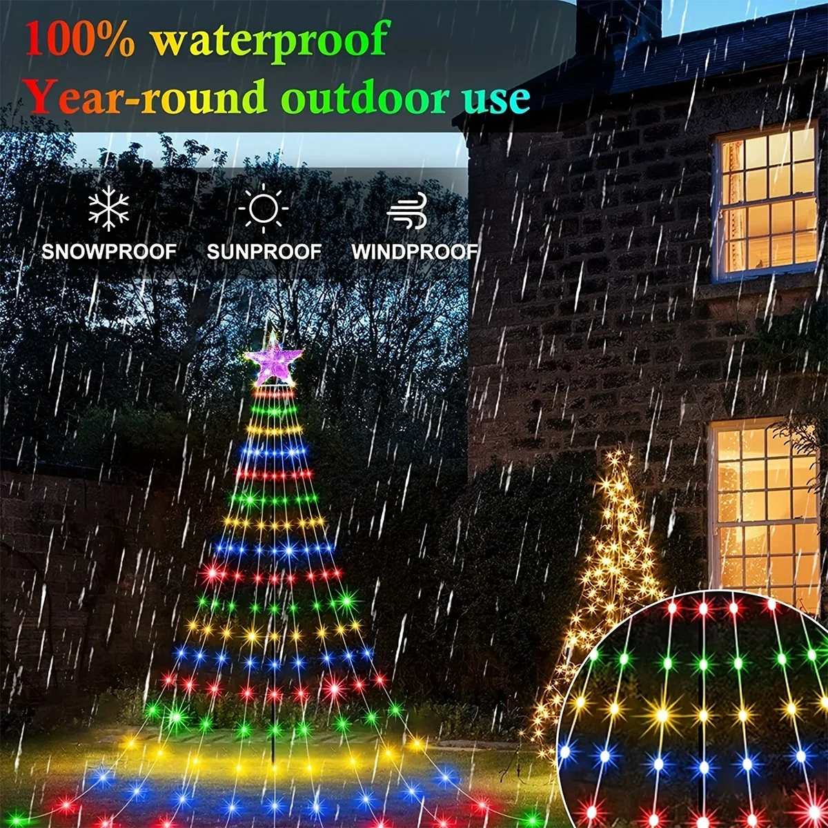 Waterfall Tree Lights