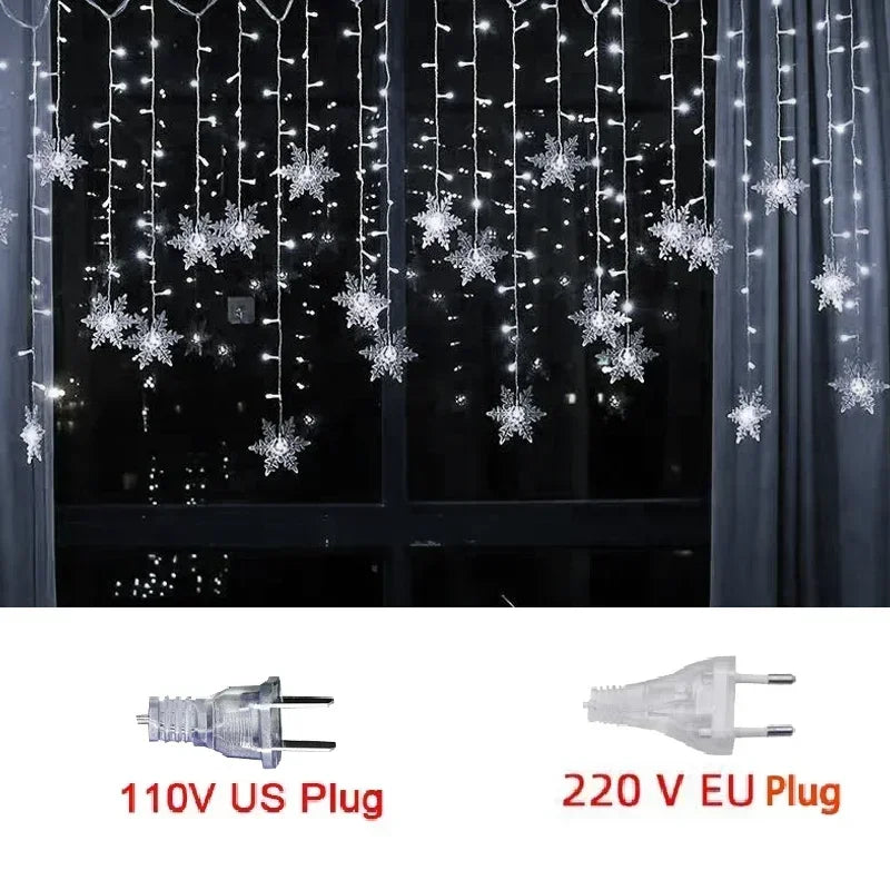 Snowflakes  Curtain Garland